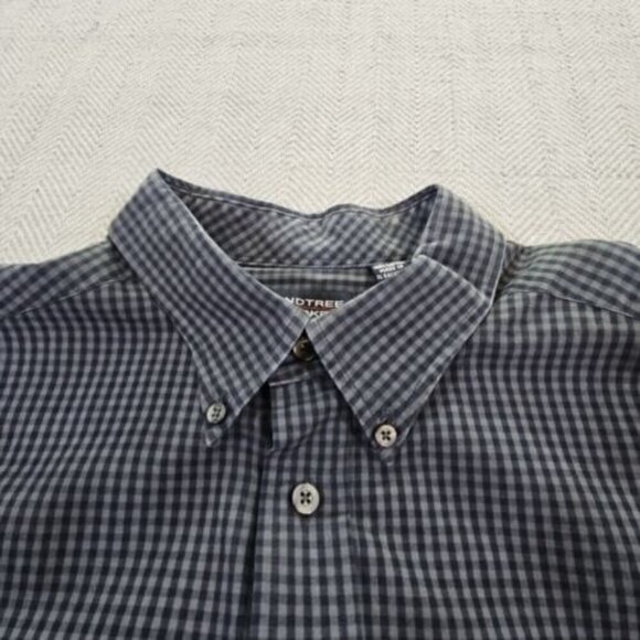 Roundtree & Yorke Shirt Men's 2XT Gray Plaid Button Down Long Sleeve Workwear - Picture 8 of 15